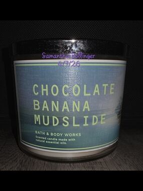 Bath & Body Works 3-Wick Candle  Chocolate Banana Mudslide